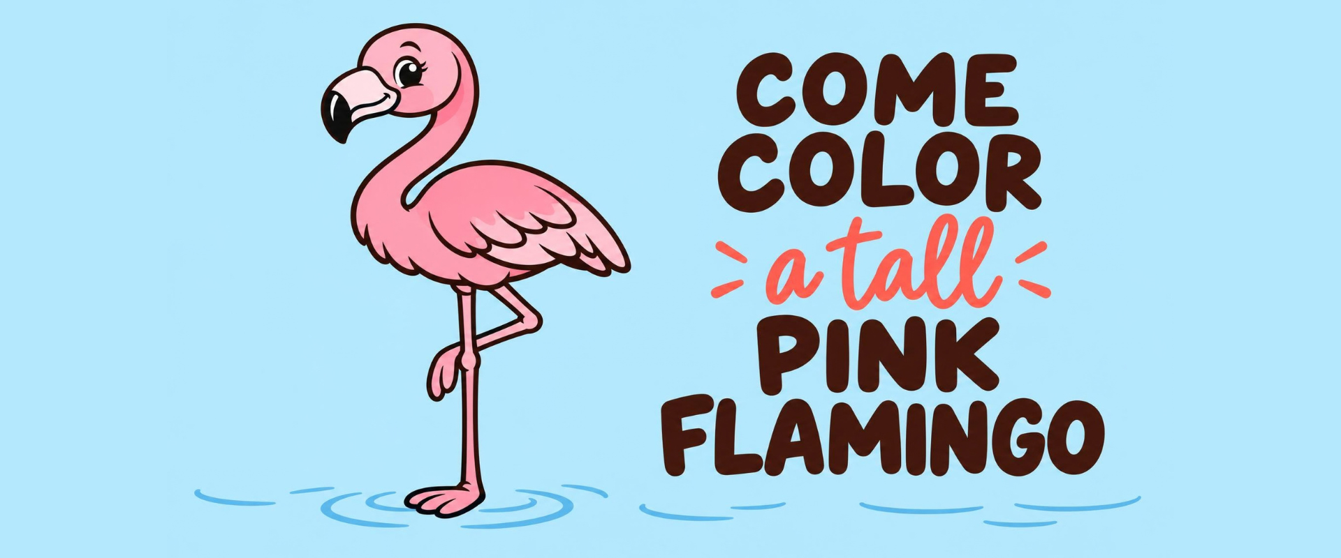 Big Friendly Animals Volume 2 coloring book with a flamingo